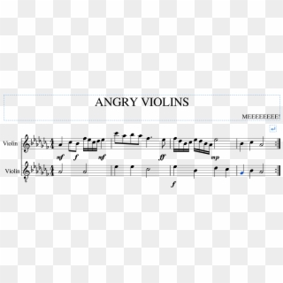 Angry-violins - Sheet Music, HD Png Download