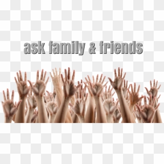 Ask Contacts To Like You On Facebook - Many Hands Up, HD Png Download