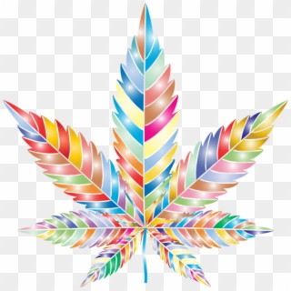 Cannabis Leaf Paper Symmetry Art - Cannabis Art, HD Png Download