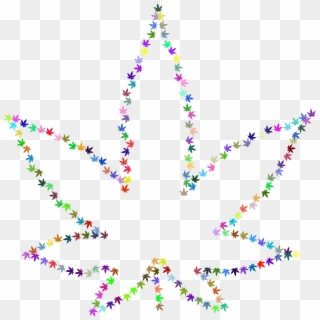 This Free Icons Png Design Of Marijuana Fractal Outline, Transparent Png