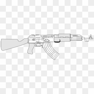 Ak-47 M16 Rifle Firearm Weapon - Ak 47 Vector Free, HD Png Download