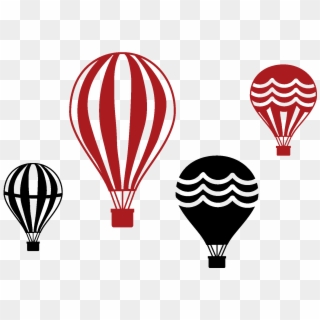 Set Of Four Vintage Hot Air Balloons - Hot Air Balloon, HD Png Download