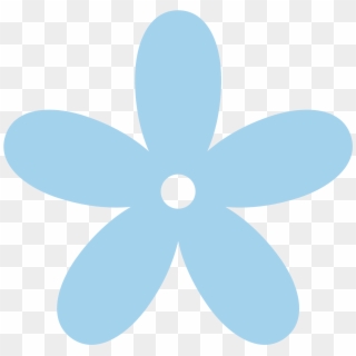 For Walls - Light Blue Flower Clipart, HD Png Download
