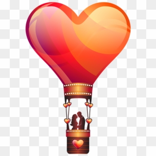 Love, Valentines Day, Celebration - Hot Air Balloon Heart Png, Transparent Png