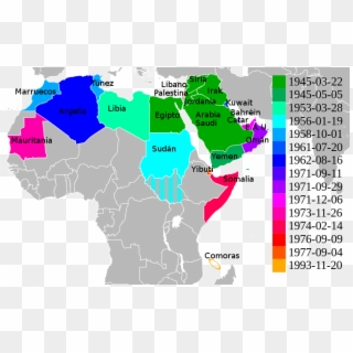Liga Arabe - Right To Left Languages Map, HD Png Download