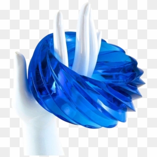 W Germany Huge True Blue Swirl Bangle Bracelet - Balloon, HD Png Download