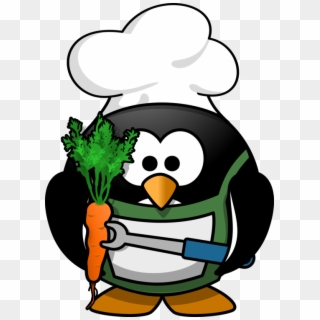 Little Penguin Chef Bird Cooking - Penguin Cartoon Cook, HD Png Download