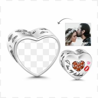I Love My Husband Hollow Hearts With Red Lips 925 Sterling - Heart, HD Png Download
