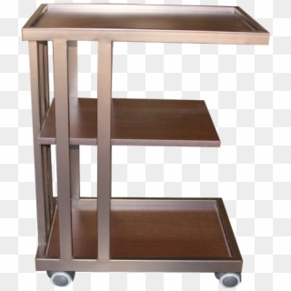 3 Tier Wooden Spa Shelf Rolling Cart- Coffee - Shelf, HD Png Download