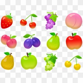 Fruit Apples Pears Grapes Cherries Plums - 9 月 の 果物 イラスト 無料, HD Png Download