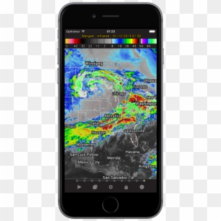 Satellite Weather Mobile Provides Visible, Infrared - Iphone, HD Png Download