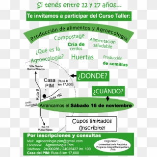 Convocatoria Jóvenes Agroecología Pim 2013 Afiche - Parallel, HD Png Download