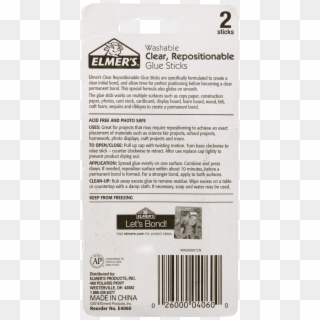 Elmer's Clear Washable Repositionable Glue Sticks, - Elmers, HD Png Download