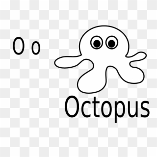 Cartoon Octopus For Coloring Book Stock Vector Izakowski - O Octopus, HD Png Download