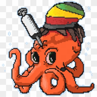Rasta Octopus - Cartoon, HD Png Download