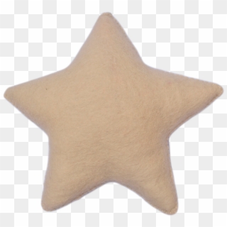 Cream Star Cushion - Leather, HD Png Download