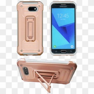 Samasung Galaxy J3 Emerge Mm Opal Kickstand Case Rose - Mobile Phone Case, HD Png Download