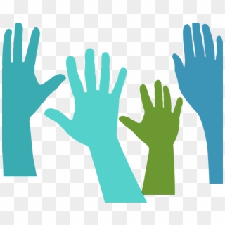 Volunteer - Black And White Raising Hands Clipart, HD Png Download