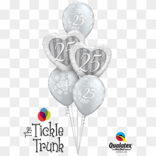 Silver Riffic 25th Anniversary Balloon Bouquet An - Transparent 50th Wedding Anniversary, HD Png Download