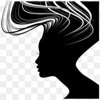 Image Stock Woman Silhouette Face Illustration Black - Silhouettes Woman Face Png, Transparent Png