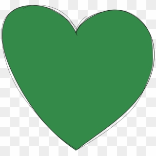 Heart, Green, Love, Drawn By Hand, Form - Coração Verde Png, Transparent Png