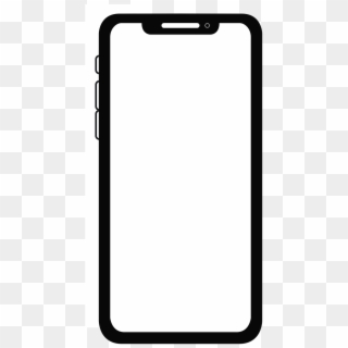 Iphone,iphone X,icon,flat Image - Iphone X 矢量 图, HD Png Download