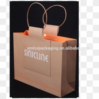 Black Kraft Paper Loot Gift Bag With Handles And Logo - Box, HD Png Download