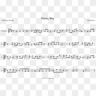Danny Boy Music Score For Trumpet Popular Ireland - Tenor Saxophone Danny Boy, HD Png Download