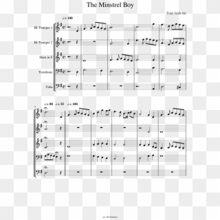 The Minstrel Boy Sheet Music Composed By Trad - Nessun Dorma French Horn, HD Png Download