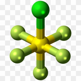 Sulfur Chloride Pentafluoride Molecule Ball - Sulfur Molecule Png, Transparent Png