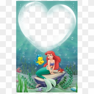 Central Photoshop Nova Coleo Frames Princesas Disney - Little Mermaid And Friend, HD Png Download