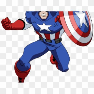 Cartoon Captain America Animated, HD Png Download
