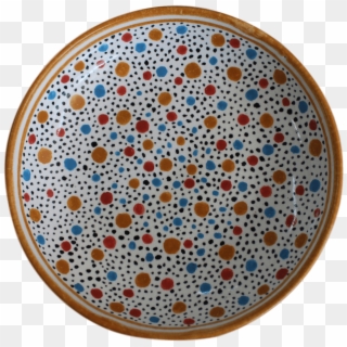 Ceramic Table Plate Red Dots - Circle, HD Png Download