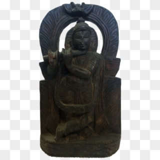 Old Wood Krishna - Statue, HD Png Download