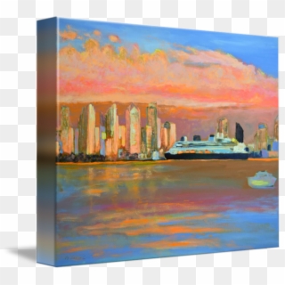 Image Freeuse Download San Diego At Sunset By Riccoboni - Visual Arts, HD Png Download
