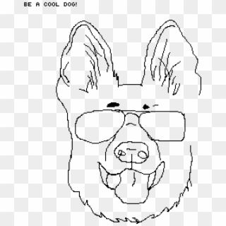 Be A Cool Dog - Line Art, HD Png Download - 1200x1200(#4631619) - PngFind