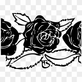 Clipart Wallpaper Blink - Border Roses Clipart Black And White, HD Png Download