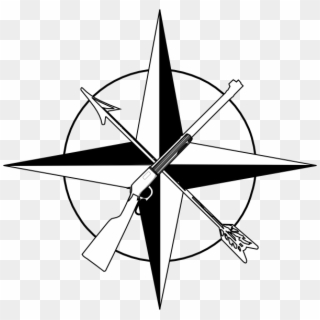 White Compass Rose Clip Art - Portable Network Graphics, HD Png Download