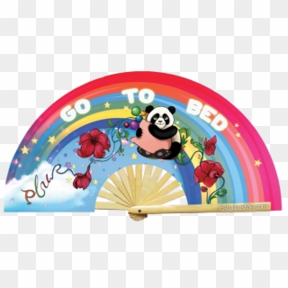Plur Panda Go To Bed Circuit Party Fan By Fabulous - Circle, HD Png Download