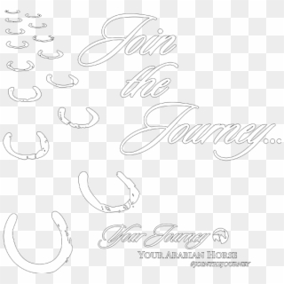 Join The Journey Hoof Prints Logo In White - Transparent Horse Hoof Print, HD Png Download