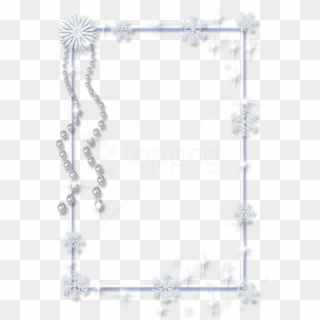 Free Png Large Christmasice Photo Frame With Pearls - Ice Frame Png Transparent, Png Download