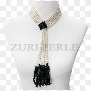 Handmade Unique White Pearl Tassel Tie Jewelry, Made - Chain, HD Png Download