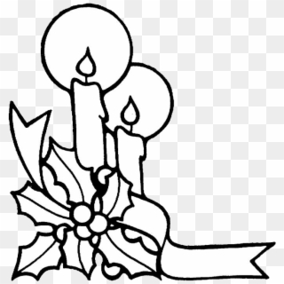 Christmas Candles Coloring Pages 2 - Christmas Cross Coloring Page, HD Png Download