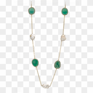Necklaces/long/swarovski Crystal Accented Green Onyx - Earrings, HD Png Download