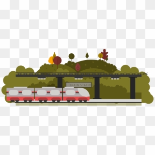 Clipart Train High Quality - Train Station Cartoon Png, Transparent Png