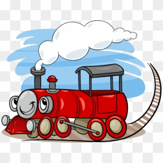 Train Locomotive Dessin - Cartoon Train Engine, HD Png Download