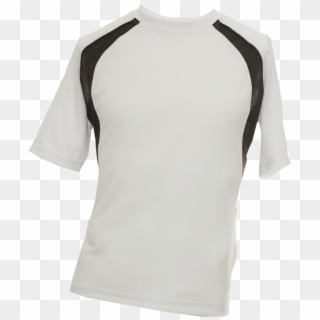 Playera Blanca Con Franjas - Long-sleeved T-shirt, HD Png Download