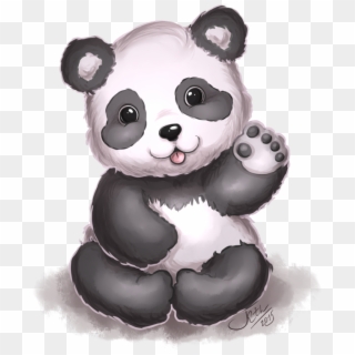 Panda Art Png - Cute Cartoon Cutie Panda, Transparent Png