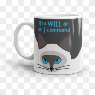 A Glossy Coffee Mug Featuring A Hypnotic Siamese Cat - Mug, HD Png Download