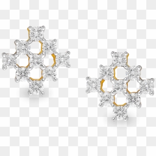 Pyramid Stud Earring - Pola Gelang Benang Rajut, HD Png Download